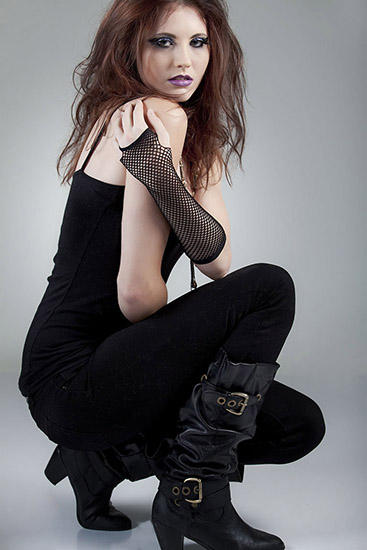 Black buckled boots